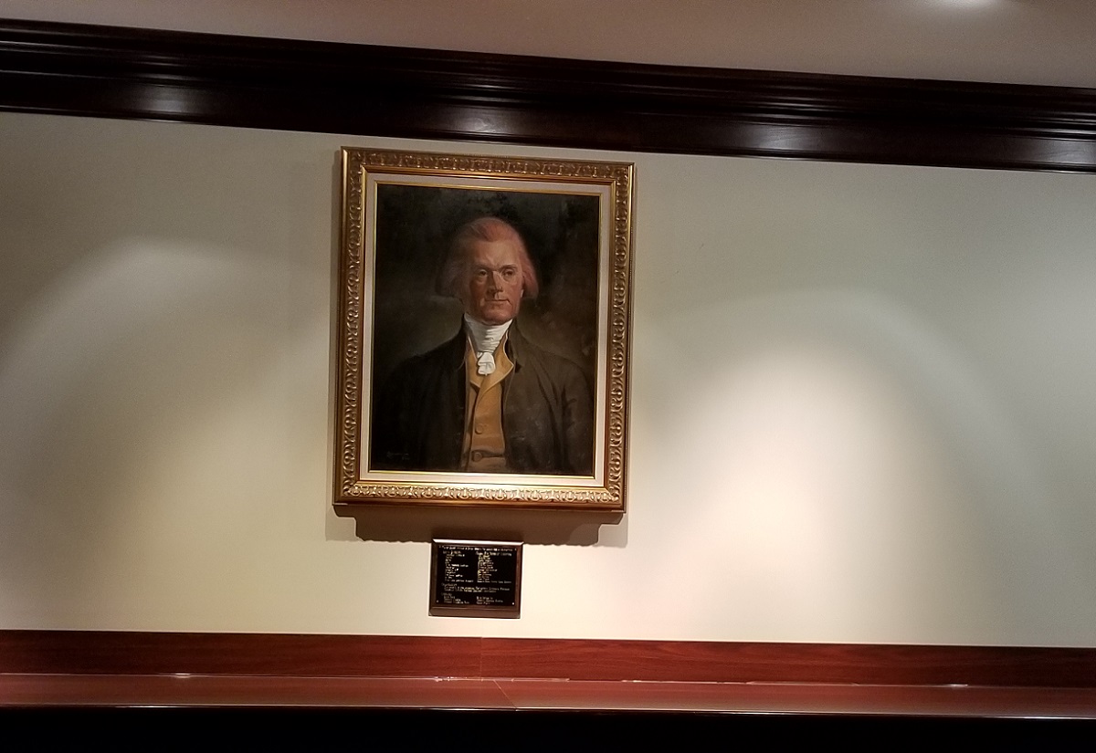 Thomas Jefferson portrait in the County Council Chambers, Jefferson County, Missouri